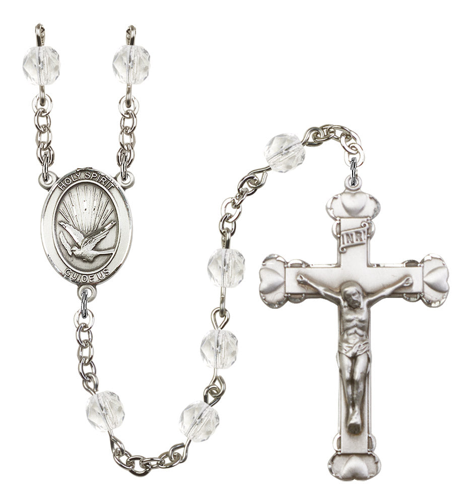 Holy Spirit Rosary - 6MM Fire Polished Beads (8044SS)