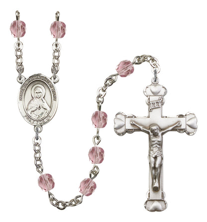 Immaculate Heart of Mary Rosary - 6MM Fire Polished Beads (8337SS)