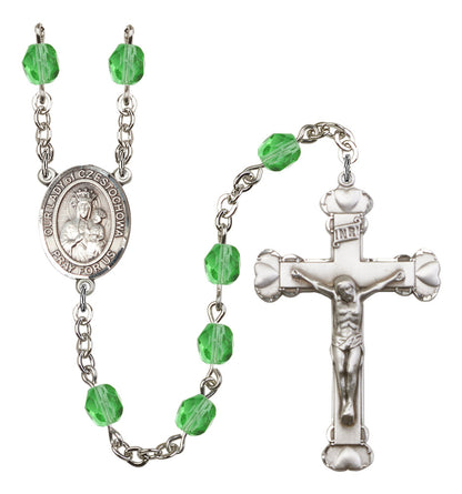 Our Lady of Czestochowa Rosary - 6MM Fire Polished Beads (8421SS)