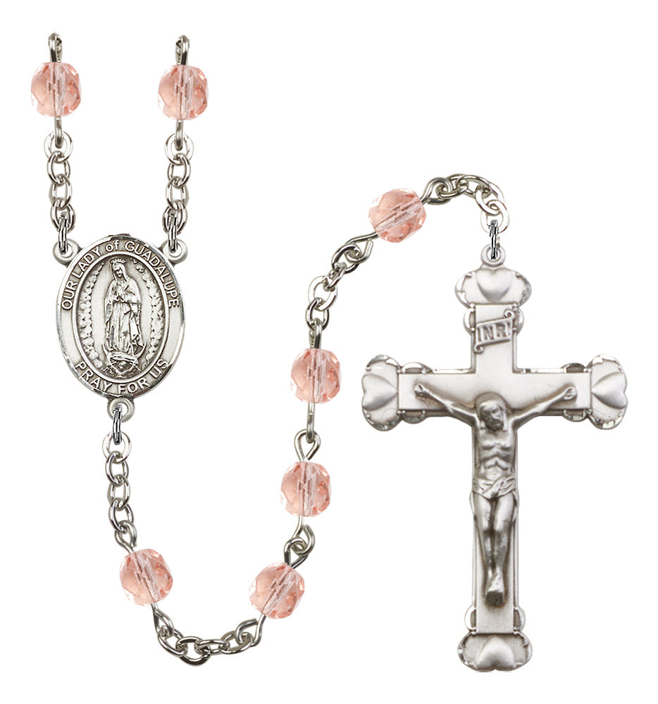 Our Lady of Guadalupe Rosary - 6MM Fire Polished Beads (8206SS)