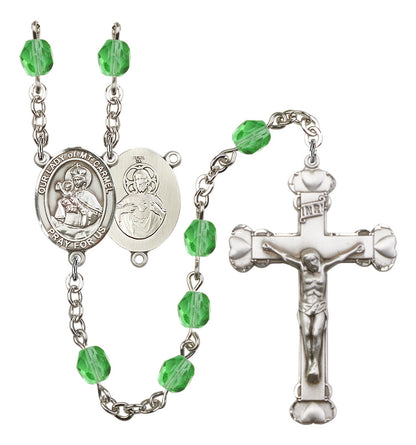 Our Lady of Mount Carmel Rosary - 6MM Fire Polished Beads (8243SS)