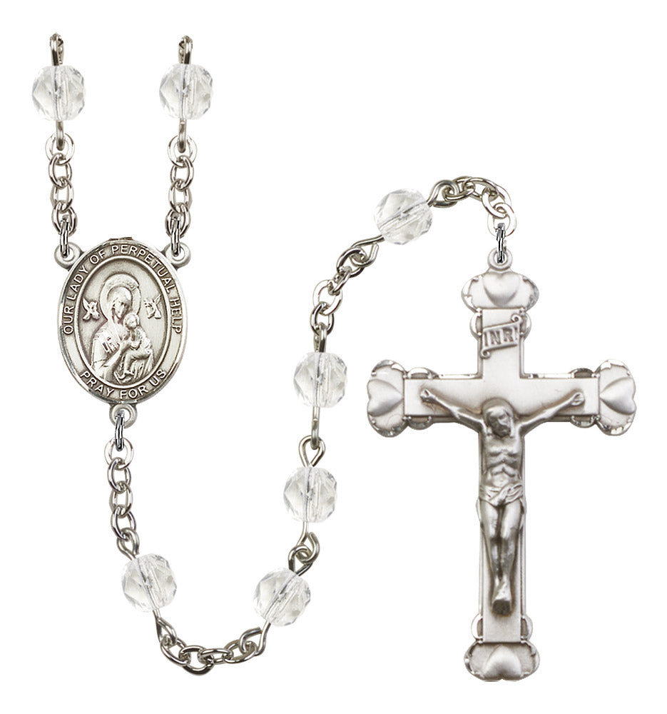 Our Lady of Perpetual Help Rosary - 6MM Fire Polished Beads (8222SS)