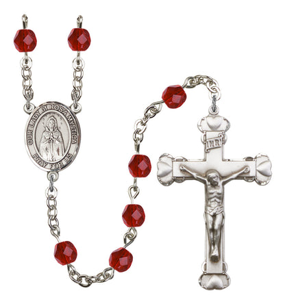Our Lady of Rosa Mystica Rosary - 6MM Fire Polished Beads (8413SS)