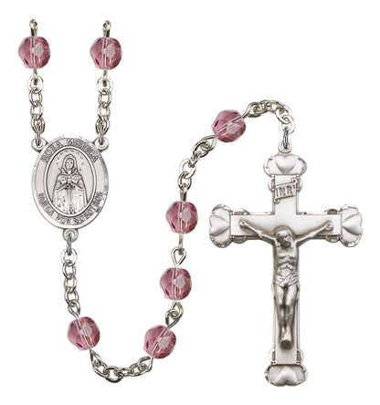 Our Lady Rosa Mystica Rosary - 6MM Fire Polished Beads (8413SPSS)