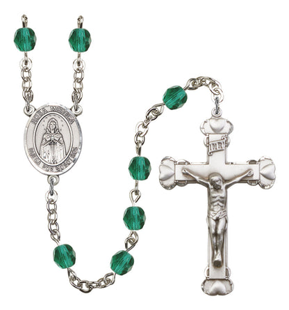Our Lady Rosa Mystica Rosary - 6MM Fire Polished Beads (8413SPSS)