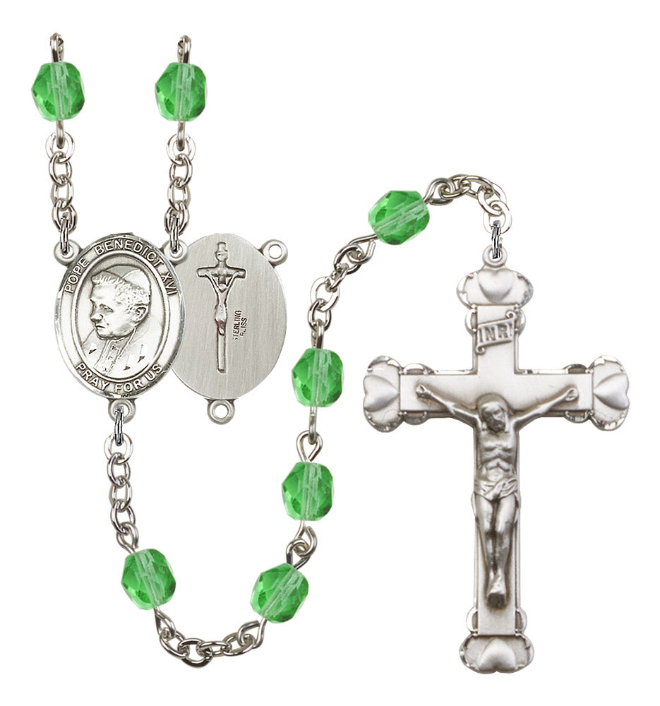 Pope Emeritace Benedict XVI Rosary - 6MM Fire Polished Beads (8235SS)