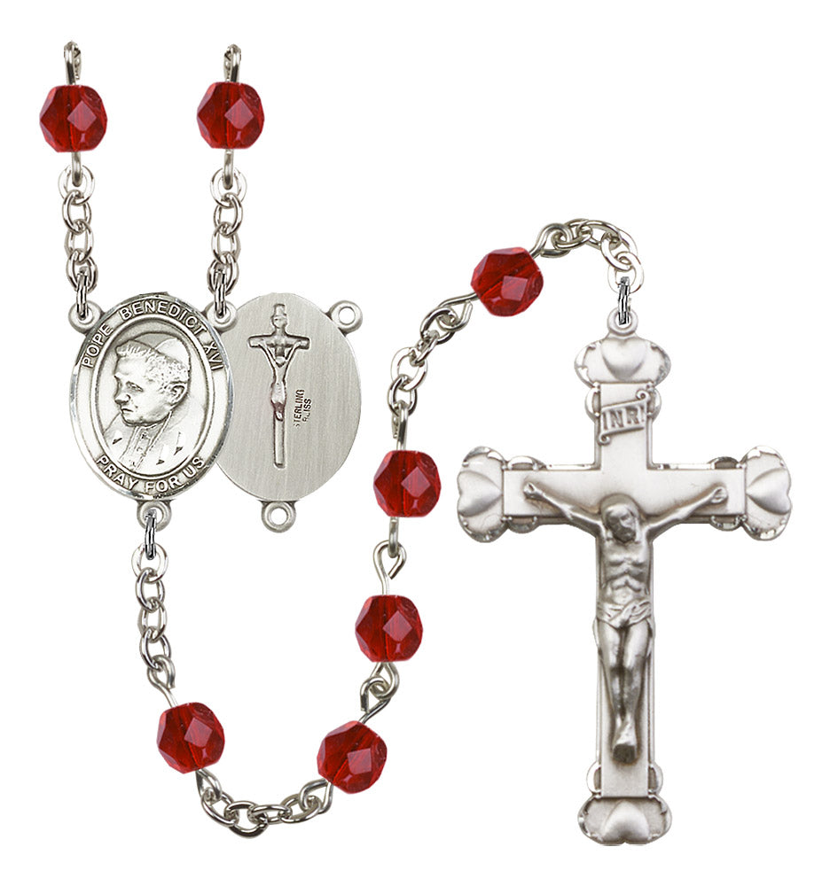 Pope Emeritace Benedict XVI Rosary - 6MM Fire Polished Beads (8235SS)