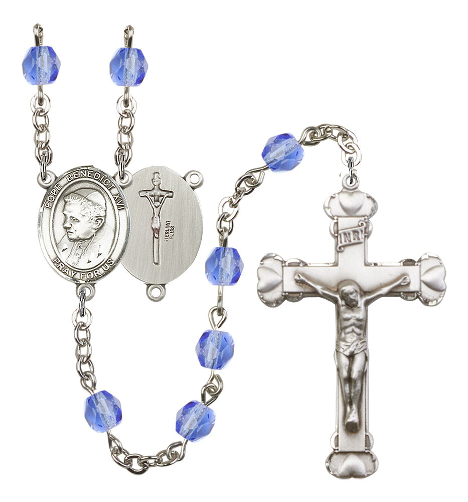 Pope Emeritace Benedict XVI Rosary - 6MM Fire Polished Beads (8235SS)