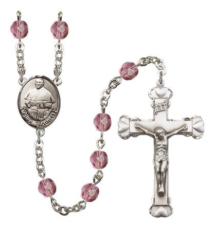 Pope Francis Rosary - 6MM Fire Polished Beads (8451SS)