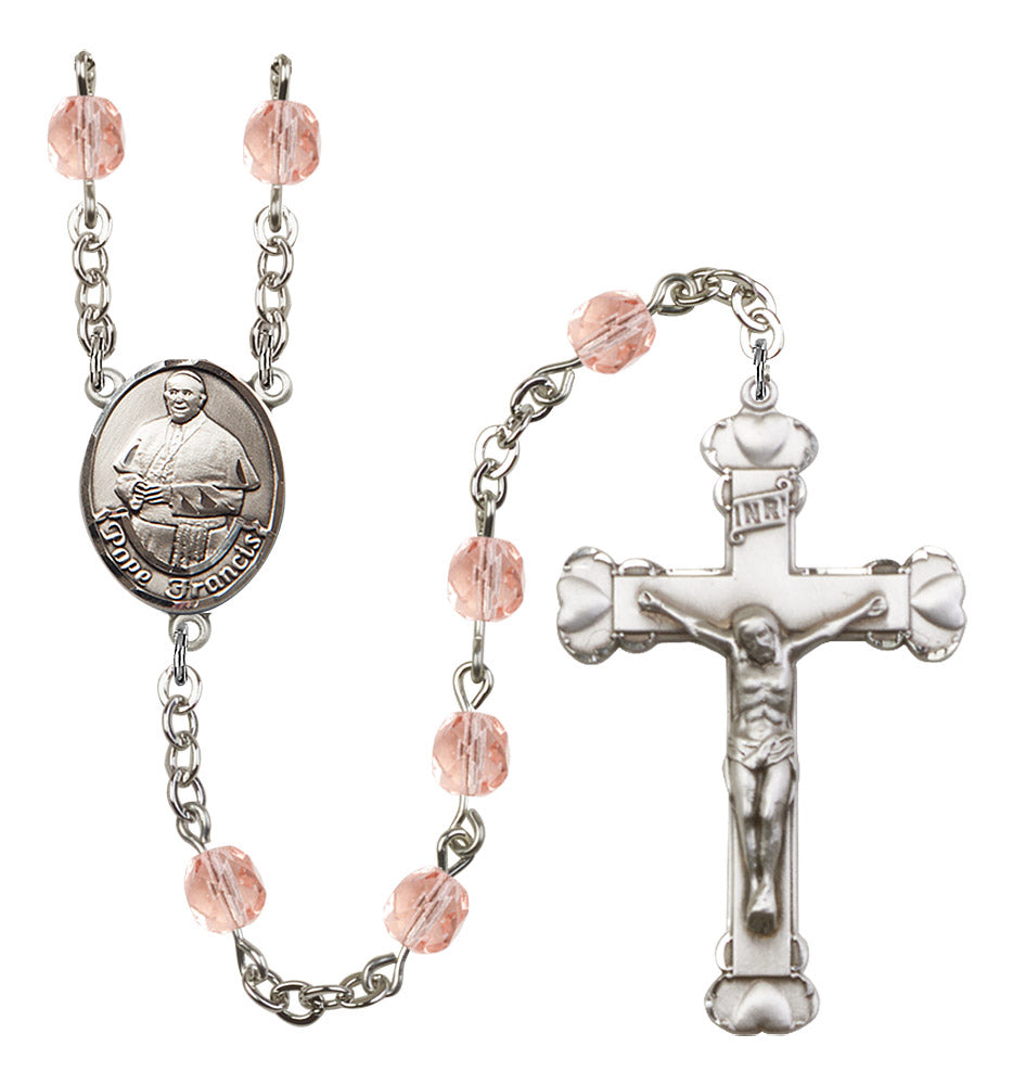 Pope Francis Rosary - 6MM Fire Polished Beads (8451SS)