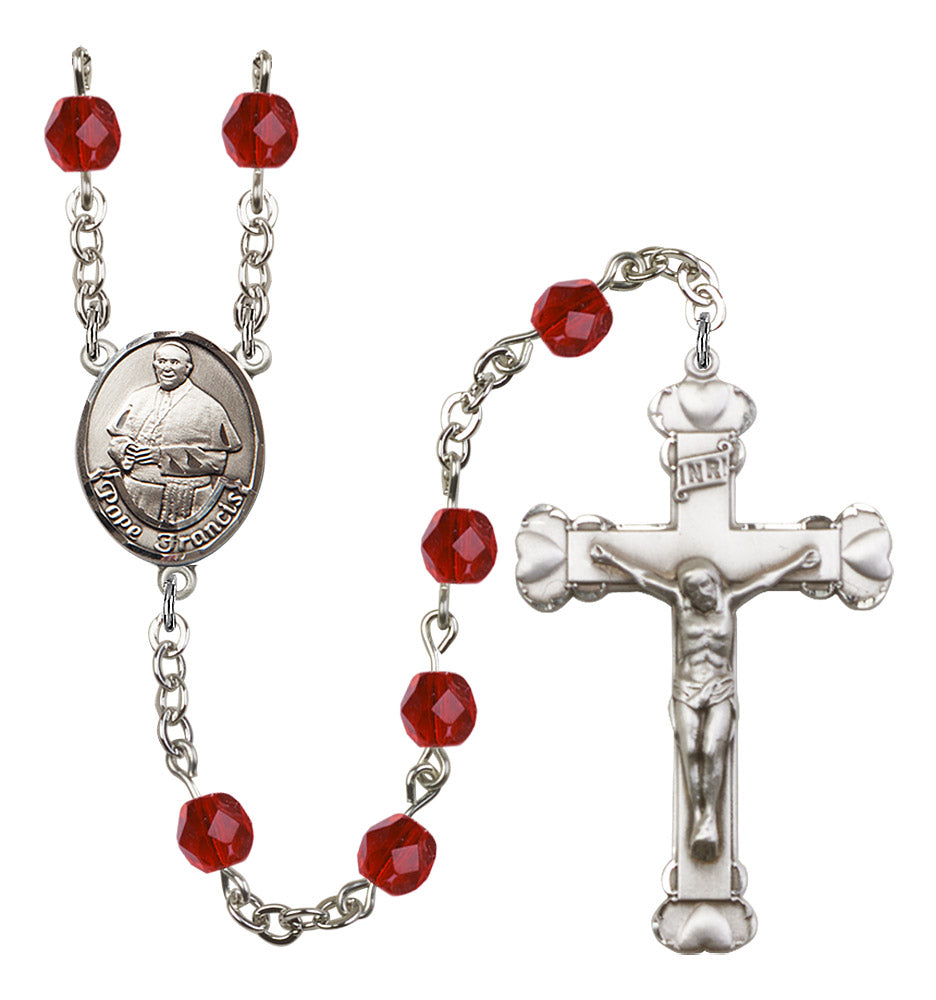 Pope Francis Rosary - 6MM Fire Polished Beads (8451SS)
