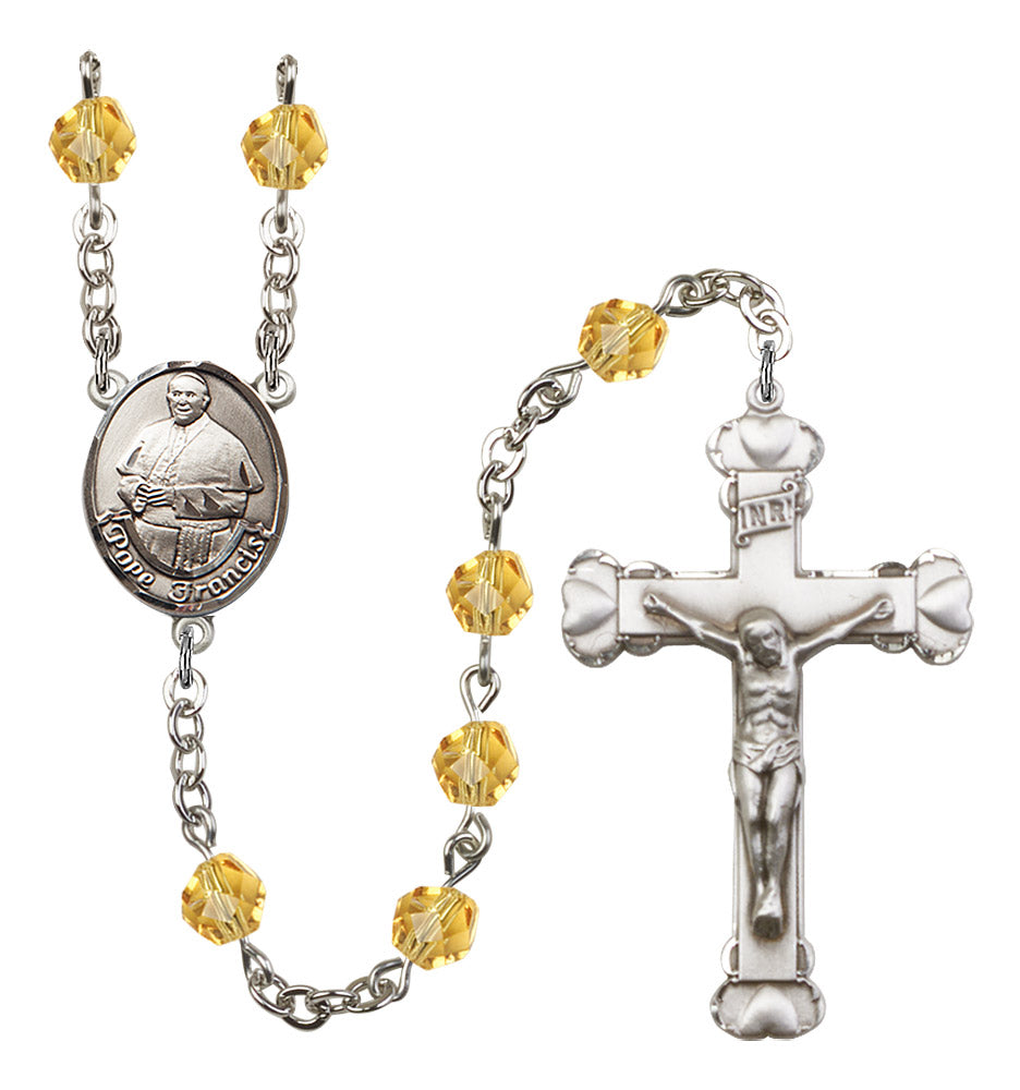 Pope Francis Rosary - 6MM Fire Polished Beads (8451SS)