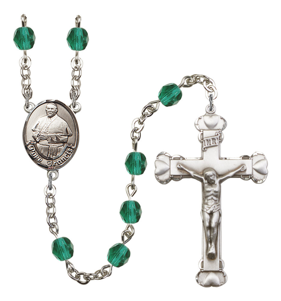 Pope Francis Rosary - 6MM Fire Polished Beads (8451SS)