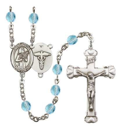 St. Agatha/Nurse Rosary - 6MM Fire Polished Beads (8003S9)