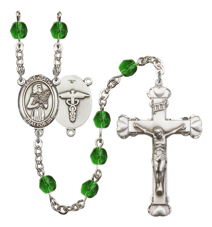 St. Agatha/Nurse Rosary - 6MM Fire Polished Beads (8003S9)