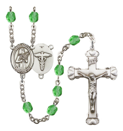 St. Agatha/Nurse Rosary - 6MM Fire Polished Beads (8003S9)