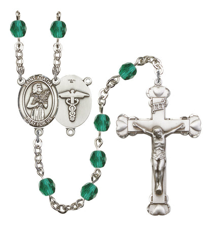 St. Agatha/Nurse Rosary - 6MM Fire Polished Beads (8003S9)