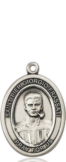 St. Pier Giorgio Frassati Medal - Sterling Silver Oval Pendant 3 Sizes