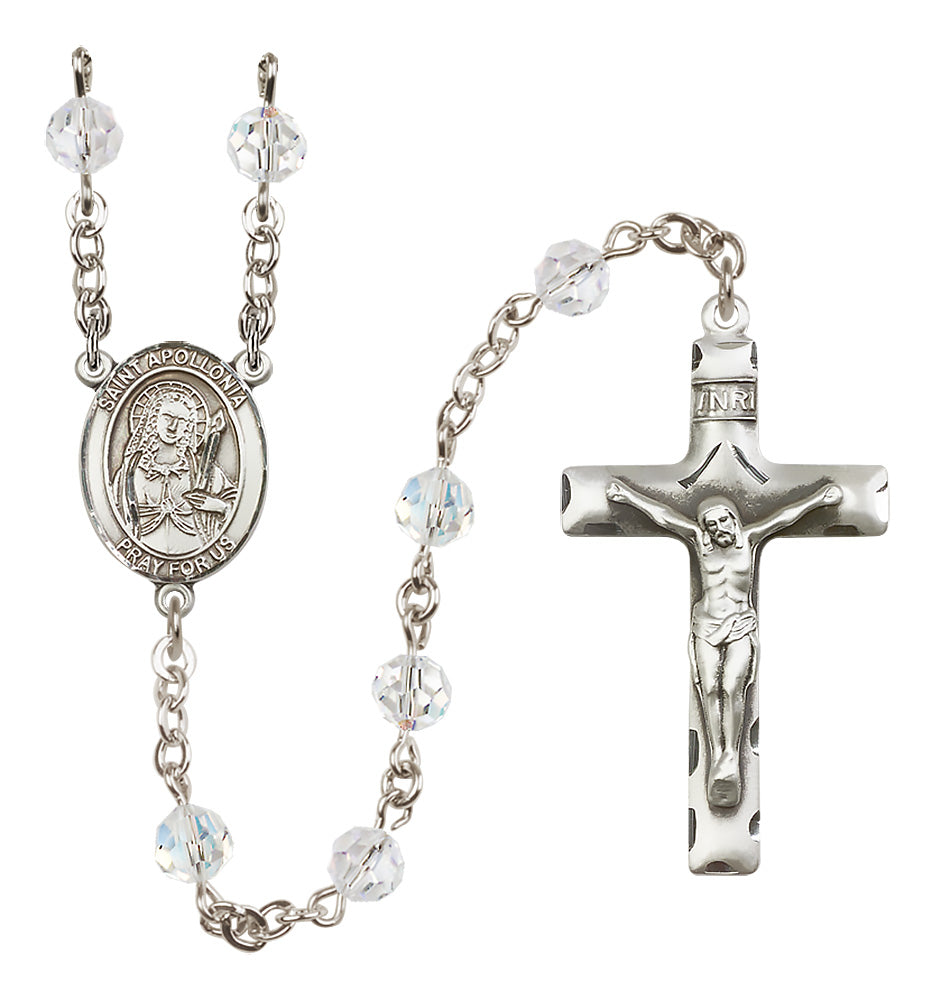 St. Apollonia Sterling Silver Rosary - 10 Color Options (8005/0644)