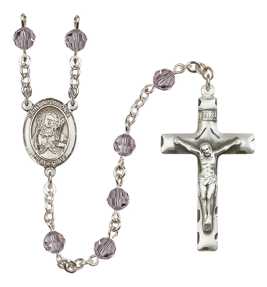 St. Apollonia Sterling Silver Rosary - 10 Color Options (8005/0644)