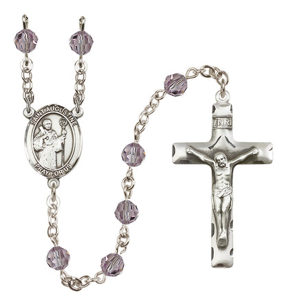 St. Augustine Sterling Silver Rosary - 10 Color Options (8007/0644)