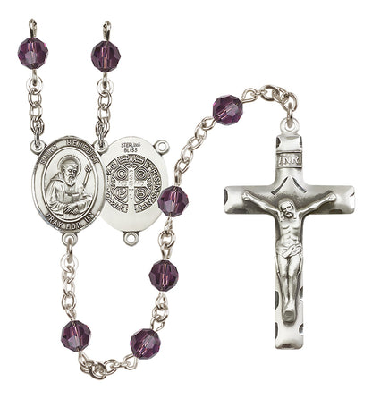 St. Benedict Sterling Silver Rosary - 10 Color Options (8008/0644)