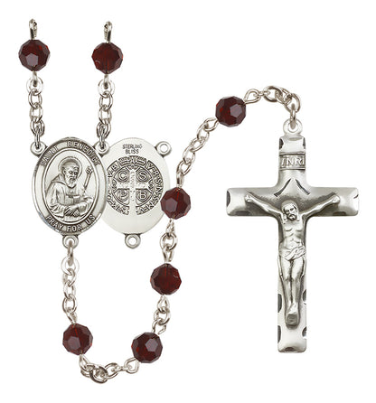 St. Benedict Sterling Silver Rosary - 10 Color Options (8008/0644)