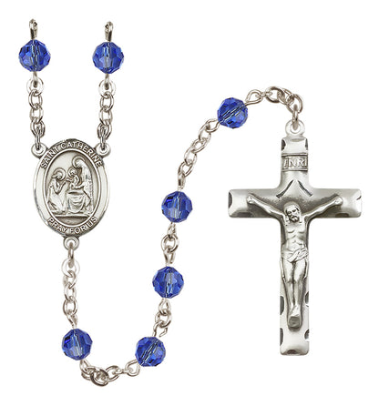 St. Catherine of Siena Sterling Silver Rosary - 10 Color Options (8014/0644)