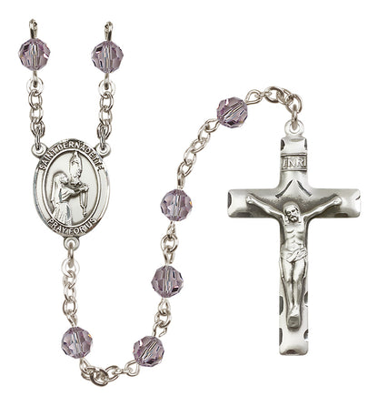 St. Bernadette Sterling Silver Rosary - 10 Color Options (8017/0644)