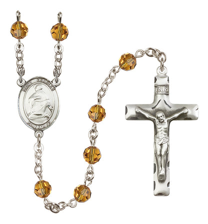 St. Charles Borromeo Sterling Silver Rosary - 10 Color Options (8020/0644)