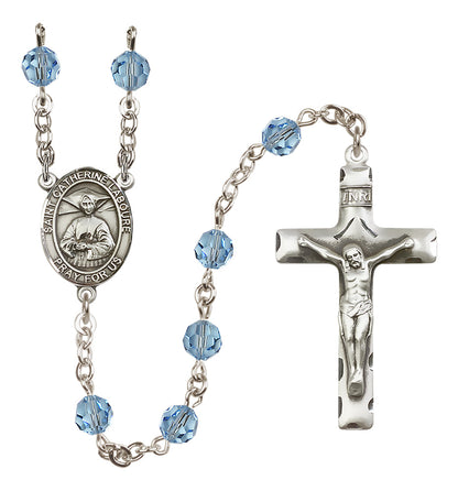 St. Catherine Laboure Sterling Silver Rosary - 10 Color Options (8021/0644)