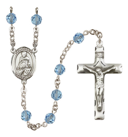 St. Daniel Sterling Silver Rosary - 10 Color Options (8024/0644)