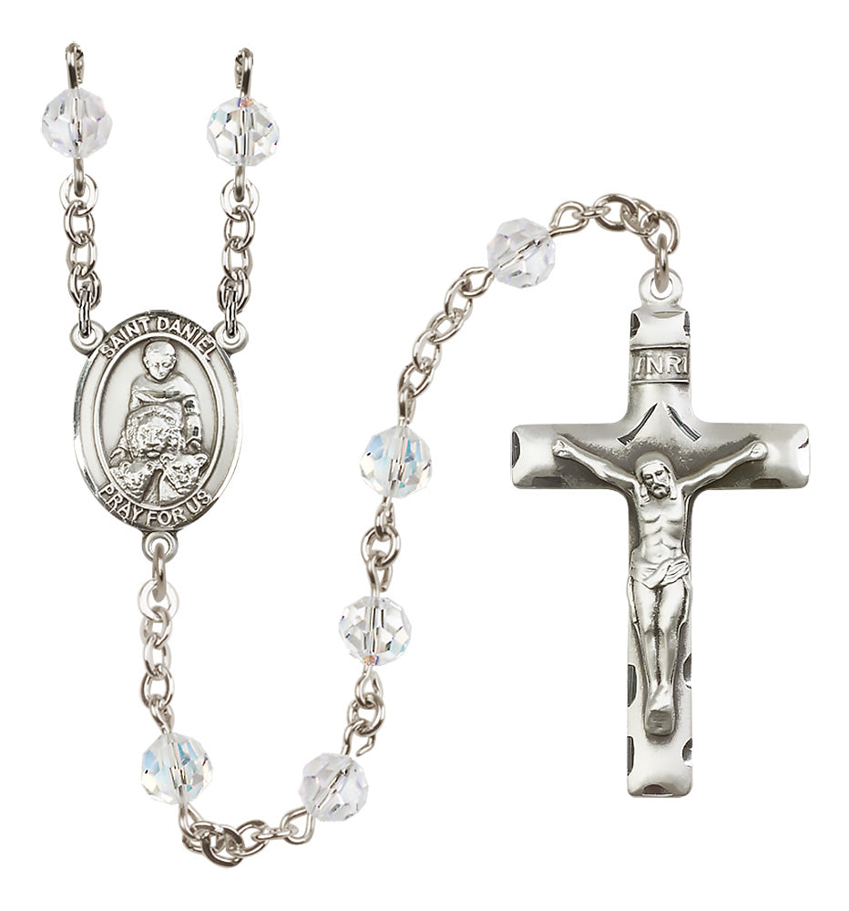 St. Daniel Sterling Silver Rosary - 10 Color Options (8024/0644)