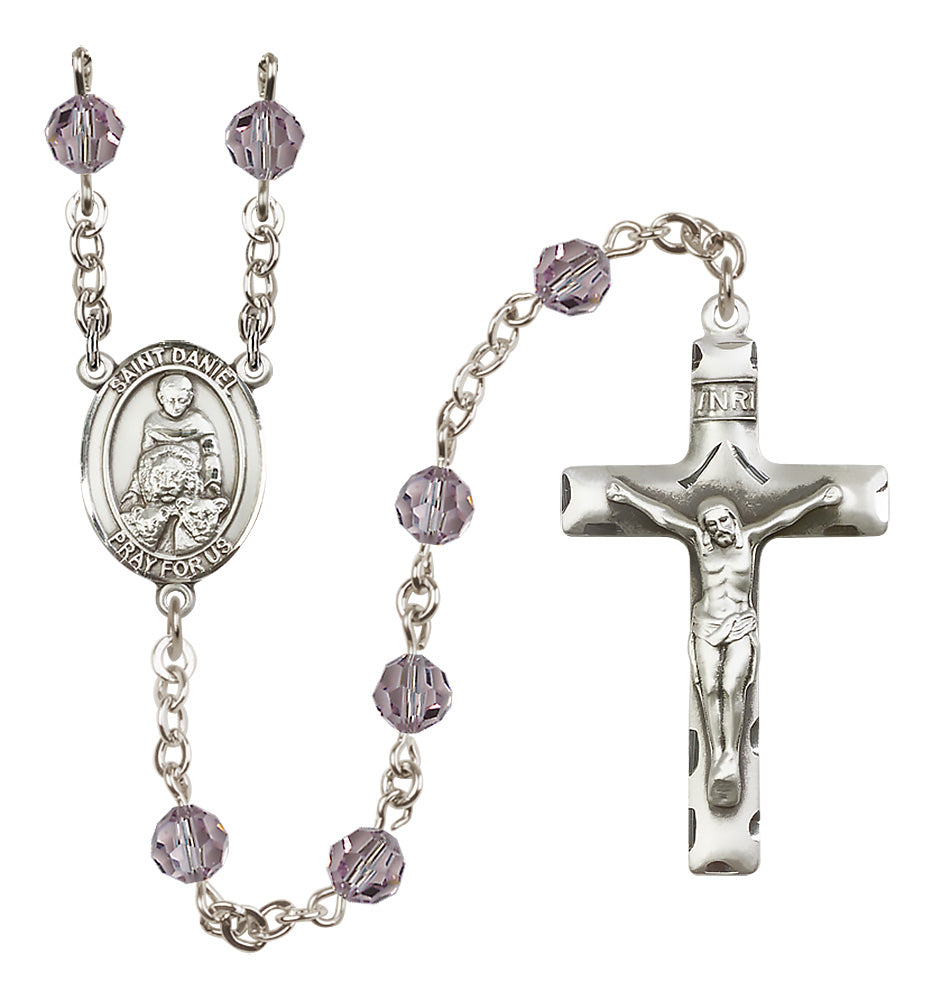 St. Daniel Sterling Silver Rosary - 10 Color Options (8024/0644)