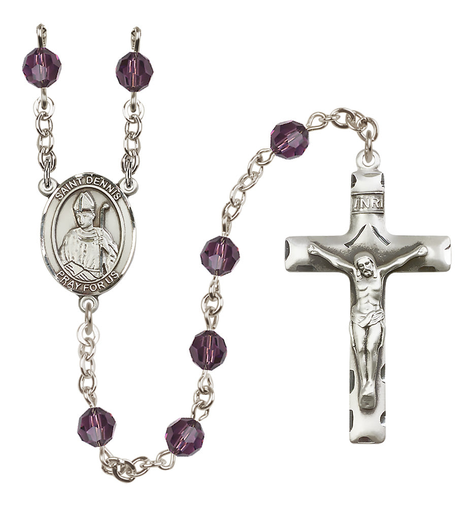 St. Dennis Sterling Silver Rosary - 10 Color Options (8025/0644)