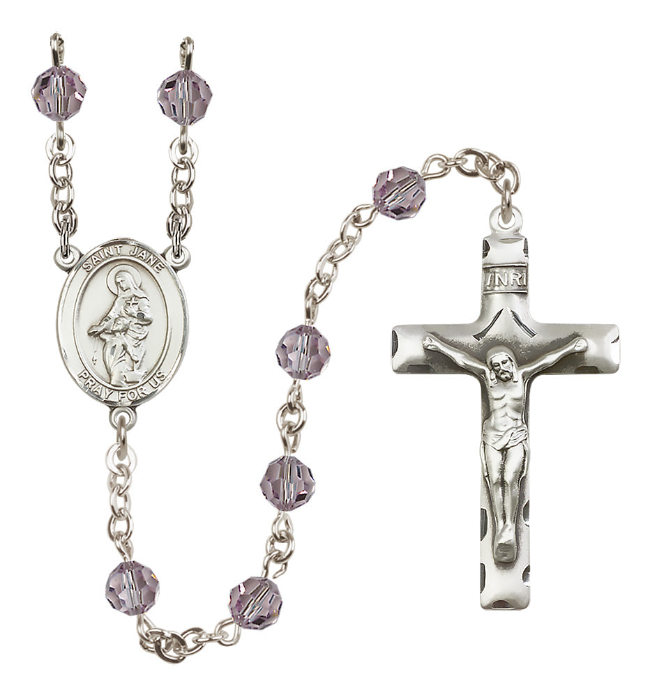 St. Jane of Valois Sterling Silver Rosary - 10 Color Options (8029/0644)