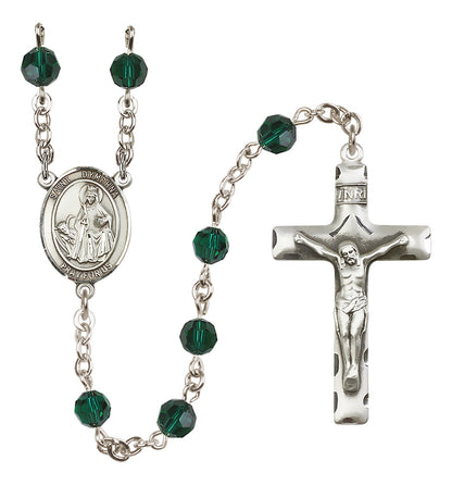 St. Dymphna Sterling Silver Rosary - 10 Color Options (8032/0644)