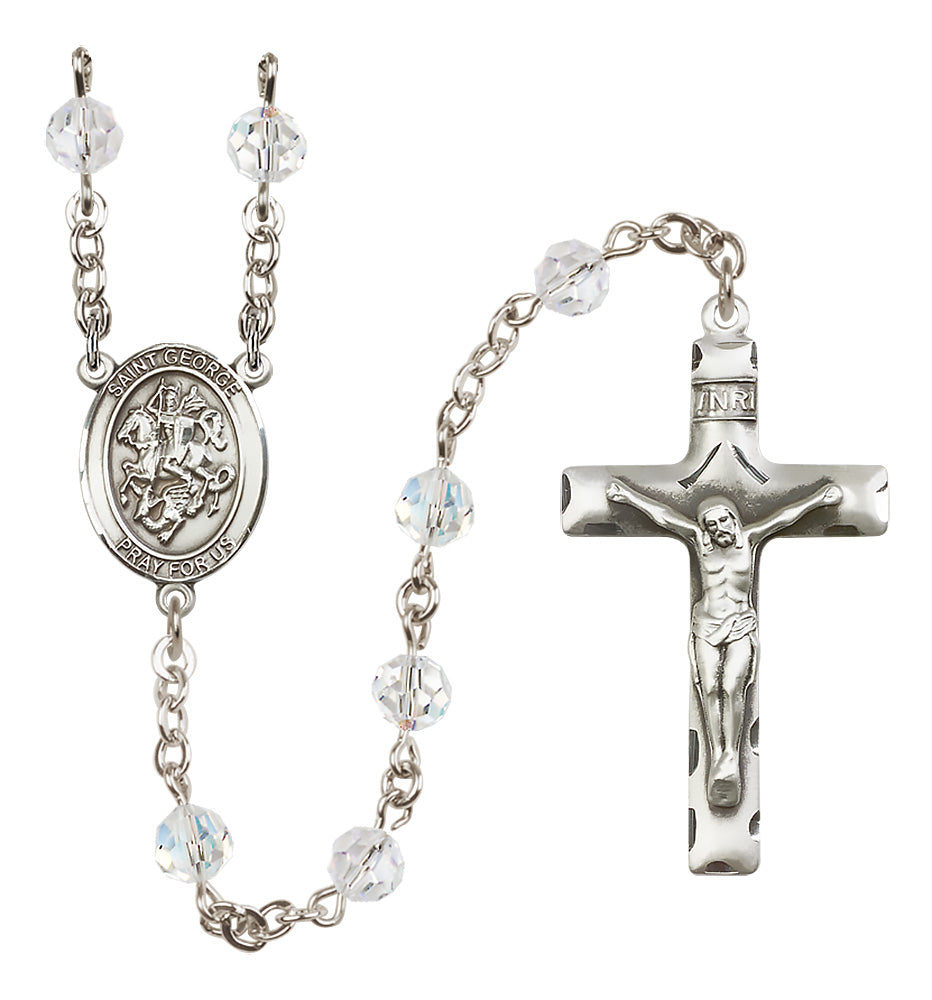St. George Sterling Silver Rosary - 10 Color Options (8040/0644)