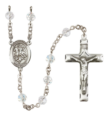 St. George Sterling Silver Rosary - 10 Color Options (8040/0644)