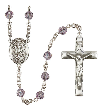 St. George Sterling Silver Rosary - 10 Color Options (8040/0644)