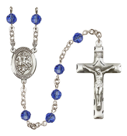 St. George Sterling Silver Rosary - 10 Color Options (8040/0644)