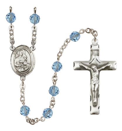 St. Gerard Majella Sterling Silver Rosary - 10 Color Options (8042/0644)