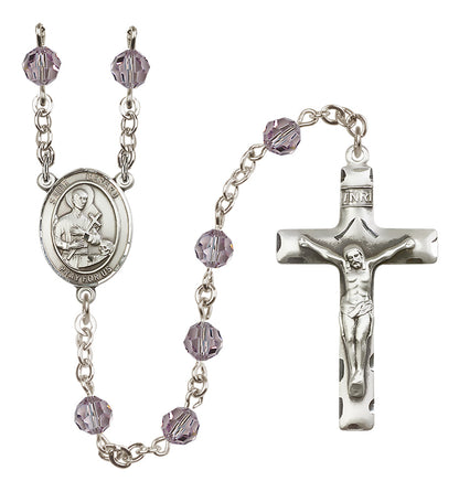 St. Gerard Majella Sterling Silver Rosary - 10 Color Options (8042/0644)