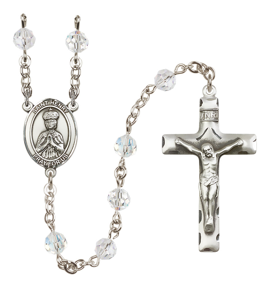 St. Henry Ii Sterling Silver Rosary - 10 Color Options (8046/0644)