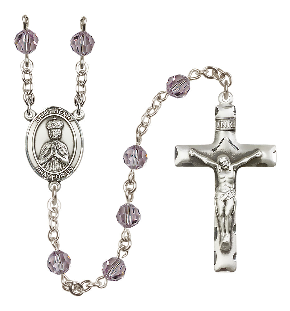 St. Henry Ii Sterling Silver Rosary - 10 Color Options (8046/0644)