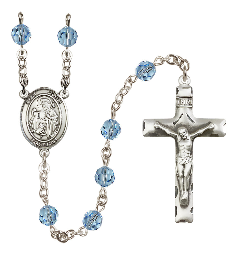 St. James The Greater Sterling Silver Rosary - 10 Color Options (8050/0644)