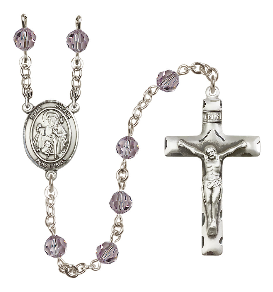 St. James The Greater Sterling Silver Rosary - 10 Color Options (8050/0644)