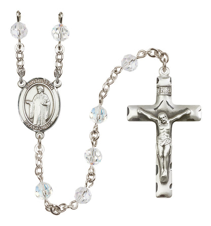 St. Justin Sterling Silver Rosary - 10 Color Options (8052/0644)
