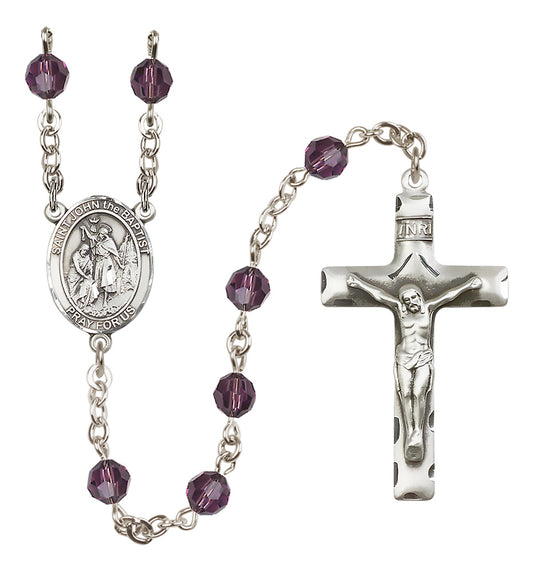 St. John The Baptist Sterling Silver Rosary - 10 Color Options (8054/0644)
