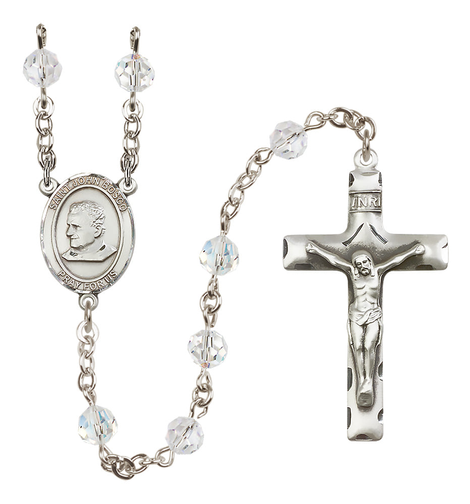 St. John Bosco Sterling Silver Rosary - 10 Color Options (8055/0644)